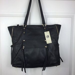 Kooba Black Leather Everette Satchel